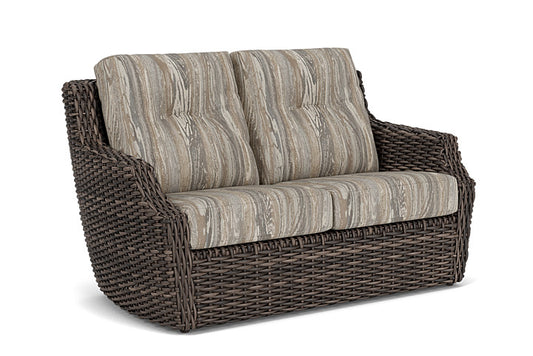 Lloyd Flanders - Largo Loveseat In Vintage Oak Finish With Woodgrain Ash Fabric - 241050428723 view 1