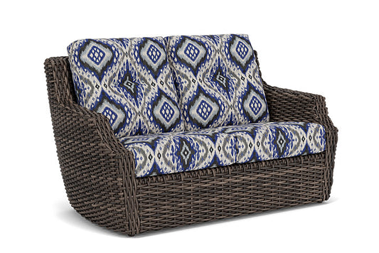 Lloyd Flanders - Largo Loveseat In Vintage Oak Finish With Yoko Mediterranean Fabric - 241050428705 view 1