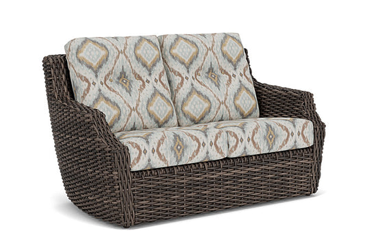 Lloyd Flanders - Largo Loveseat In Vintage Oak Finish With Yoko Mist Fabric - 241050428727 view 1