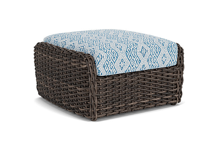 Lloyd Flanders - Largo Ottoman In Vintage Oak Finish With Aman Capri Fabric - 2410174281800 view 1