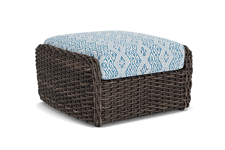 Lloyd Flanders - Largo Ottoman In Vintage Oak Finish With Aman Capri Fabric - 2410174281800 view 2