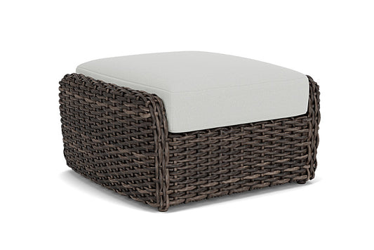 Lloyd Flanders - Largo Ottoman In Vintage Oak Finish With Bright Side Fog Fabric - 2410174282012 view 1