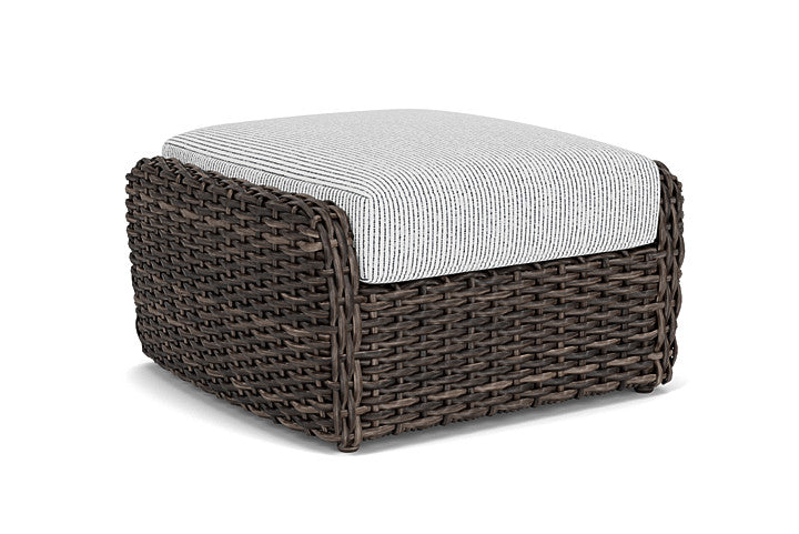 Lloyd Flanders - Largo Ottoman In Vintage Oak Finish With Burson Domino Fabric - 2410174282035 view 1
