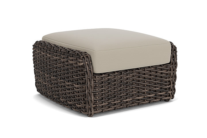 Lloyd Flanders - Largo Ottoman In Vintage Oak Finish With Callen Driftwood Fabric - 2410174282023 view 1