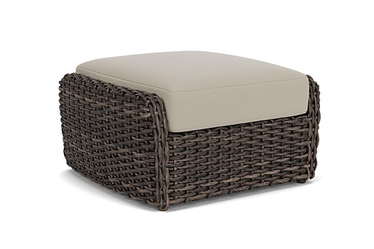 Lloyd Flanders - Largo Ottoman In Vintage Oak Finish With Callen Driftwood Fabric - 2410174282023 view 1