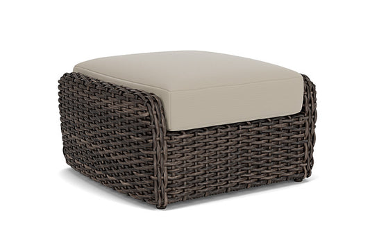 Lloyd Flanders - Largo Ottoman In Vintage Oak Finish With Callen Driftwood Fabric - 2410174282023 view 2