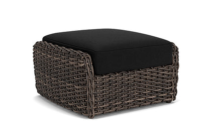 Lloyd Flanders - Largo Ottoman In Vintage Oak Finish With Canvas Black Fabric - 241017428157 view 1