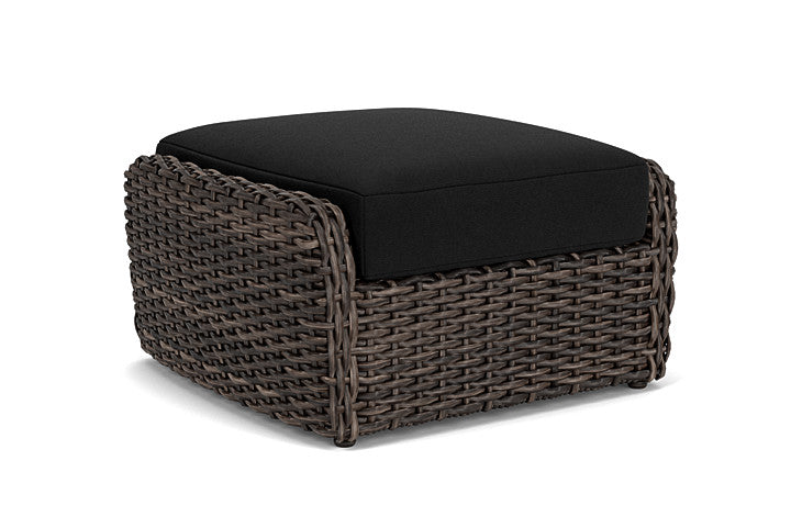 Lloyd Flanders - Largo Ottoman In Vintage Oak Finish With Canvas Black Fabric - 241017428157 view 2