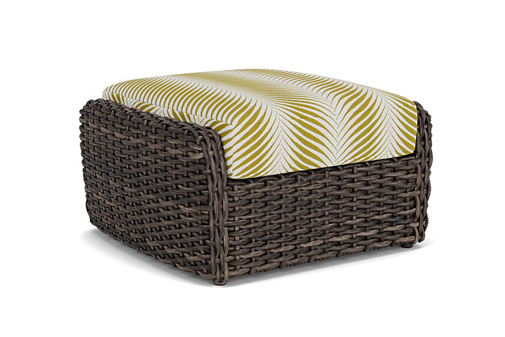 Lloyd Flanders - Largo Ottoman In Vintage Oak Finish With Clock Out Dew Fabric - 2410174282083 view 1