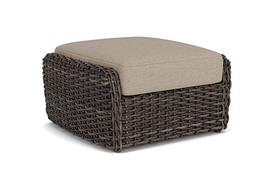 Lloyd Flanders - Largo Ottoman In Vintage Oak Finish With Demo Oatmeal Fabric - 241017428080 view 1