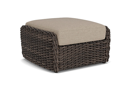 Lloyd Flanders - Largo Ottoman In Vintage Oak Finish With Demo Oatmeal Fabric - 241017428080 view 2