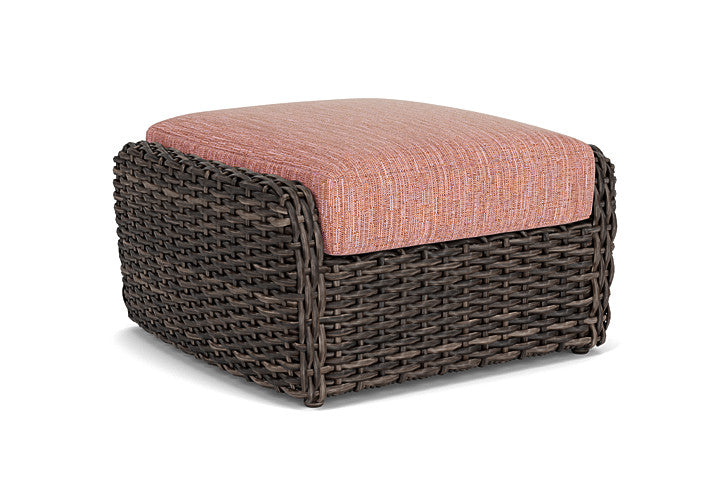Lloyd Flanders - Largo Ottoman In Vintage Oak Finish With Friendly Carnival Fabric - 2410174282043 view 1