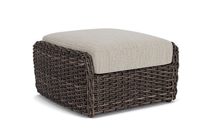 Lloyd Flanders - Largo Ottoman In Vintage Oak Finish With Friendly Flax Fabric - 2410174282026 view 1