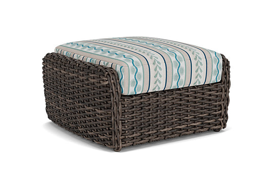Lloyd Flanders - Largo Ottoman In Vintage Oak Finish With Ilona Resort Fabric - 2410174282069 view 1