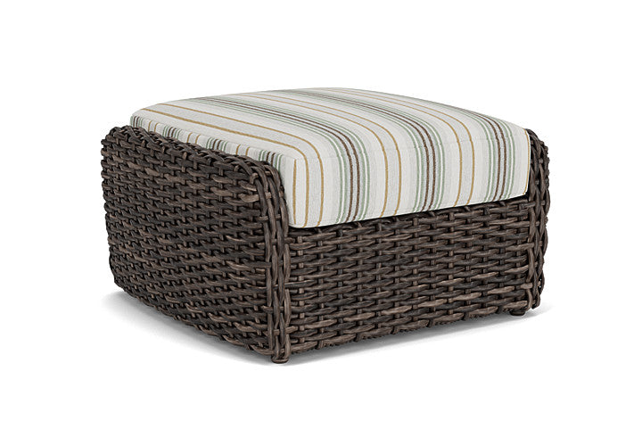 Lloyd Flanders - Largo Ottoman In Vintage Oak Finish With Jansen Eucalyptus Fabric - 2410174282061 view 1