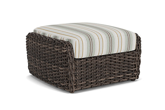 Lloyd Flanders - Largo Ottoman In Vintage Oak Finish With Jansen Eucalyptus Fabric - 2410174282061 view 1