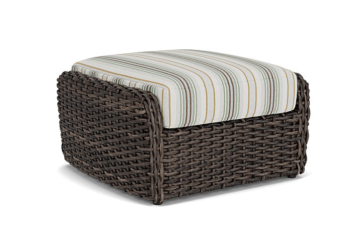 Lloyd Flanders - Largo Ottoman In Vintage Oak Finish With Jansen Eucalyptus Fabric - 2410174282061 view 2