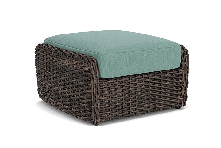 Lloyd Flanders - Largo Ottoman In Vintage Oak Finish With Loveboat Mint Fabric - 2410174282010 view 2