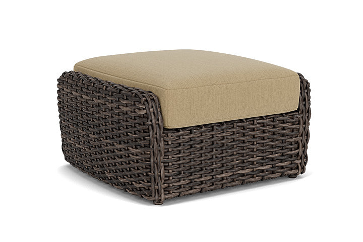Lloyd Flanders - Largo Ottoman In Vintage Oak Finish With Loveboat Saffron Fabric - 2410174282009 view 1