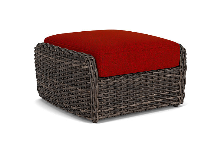 Lloyd Flanders - Largo Ottoman In Vintage Oak Finish With Partyline Lollipop Fabric - 2410174282054 view 1