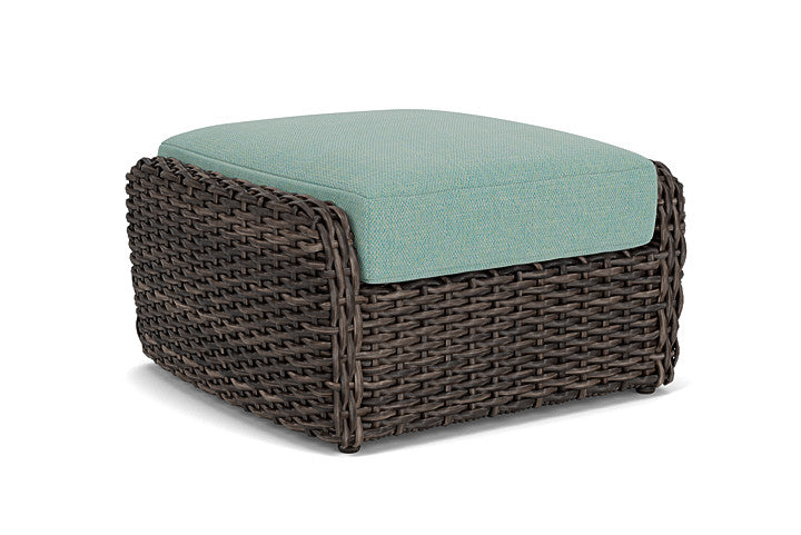Lloyd Flanders - Largo Ottoman In Vintage Oak Finish With Pavian Pool Fabric - 2410174282045 view 2