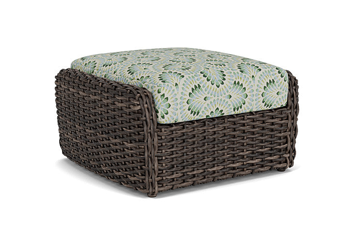Lloyd Flanders - Largo Ottoman In Vintage Oak Finish With Plume Spring Fabric - 2410174282085 view 1