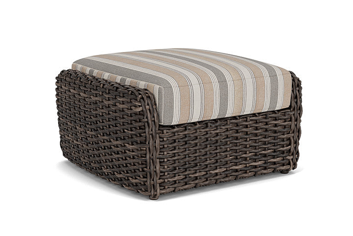 Lloyd Flanders - Largo Ottoman In Vintage Oak Finish With Purveyor Pewter Fabric - 241017428146 view 1