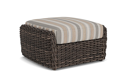Lloyd Flanders - Largo Ottoman In Vintage Oak Finish With Purveyor Pewter Fabric - 241017428146 view 1