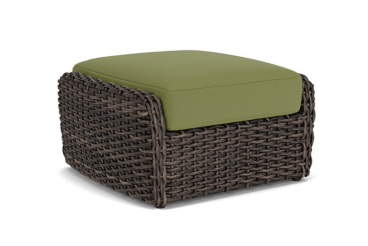 Lloyd Flanders - Largo Ottoman In Vintage Oak Finish With Reflections Grass Fabric - 2410174282051 view 2
