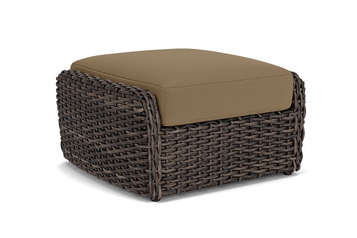 Lloyd Flanders - Largo Ottoman In Vintage Oak Finish With Reflections Straw Fabric - 2410174282053 view 2