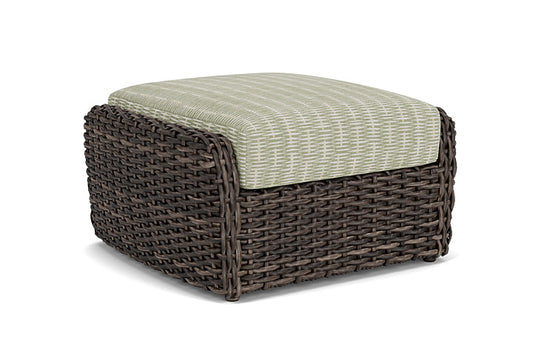 Lloyd Flanders - Largo Ottoman In Vintage Oak Finish With Romulo Laurel Fabric - 2410174282049 view 1