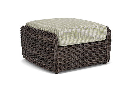 Lloyd Flanders - Largo Ottoman In Vintage Oak Finish With Romulo Laurel Fabric - 2410174282049 view 2