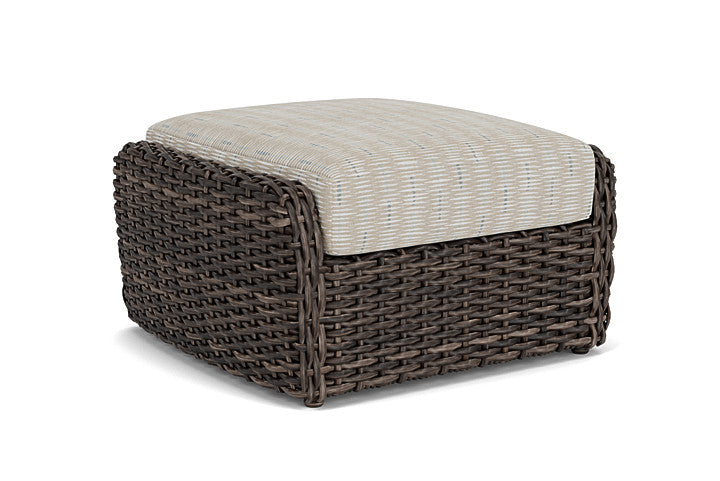 Lloyd Flanders - Largo Ottoman In Vintage Oak Finish With Romulo Mineral Fabric - 2410174282050 view 1