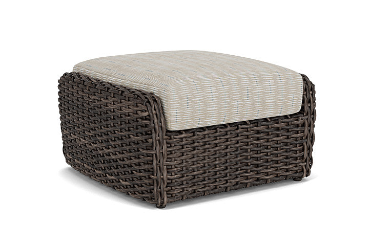 Lloyd Flanders - Largo Ottoman In Vintage Oak Finish With Romulo Mineral Fabric - 2410174282050 view 2