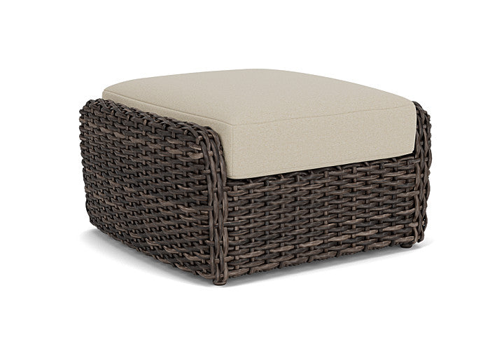Lloyd Flanders - Largo Ottoman In Vintage Oak Finish With Rumba Straw Fabric - 2410174282008 view 1