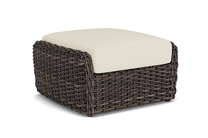 Lloyd Flanders - Largo Ottoman In Vintage Oak Finish With Sailcloth Sailor Fabric - 241017428434 view 1