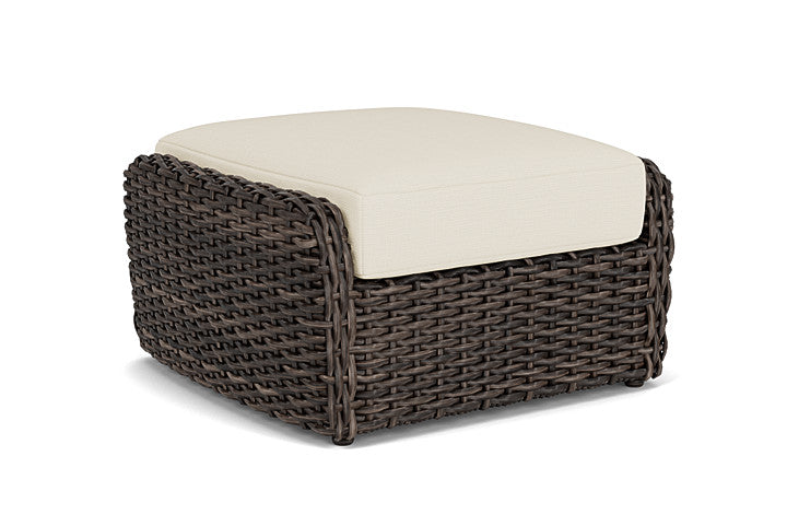 Lloyd Flanders - Largo Ottoman In Vintage Oak Finish With Sailcloth Sailor Fabric - 241017428434 view 2