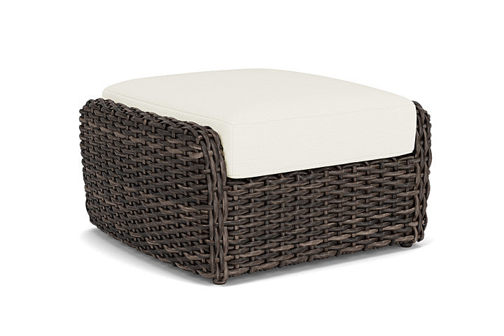 Lloyd Flanders - Largo Ottoman In Vintage Oak Finish With Sailcloth Salt Fabric - 241017428890 view 1