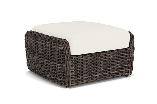 Lloyd Flanders - Largo Ottoman In Vintage Oak Finish With Sailcloth Salt Fabric - 241017428890 view 1