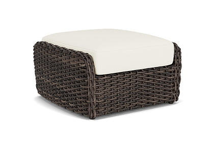 Lloyd Flanders - Largo Ottoman In Vintage Oak Finish With Sailcloth Salt Fabric - 241017428890 view 2