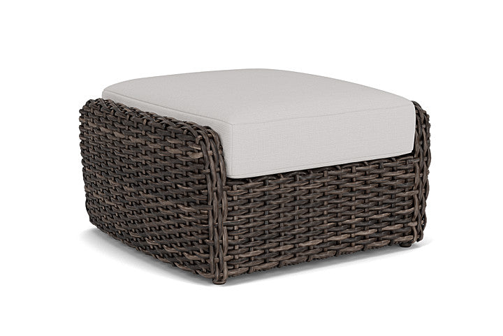 Lloyd Flanders - Largo Ottoman In Vintage Oak Finish With Sailcloth Seagull Fabric - 241017428W61 view 1
