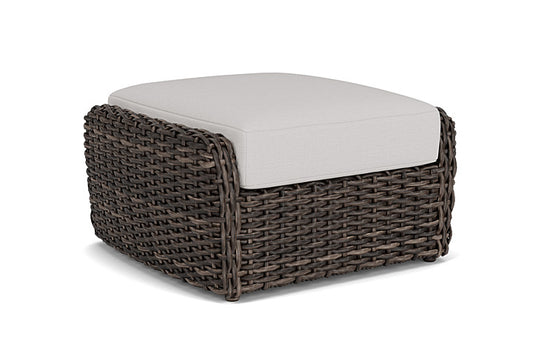 Lloyd Flanders - Largo Ottoman In Vintage Oak Finish With Sailcloth Seagull Fabric - 241017428W61 view 1
