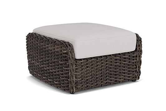 Lloyd Flanders - Largo Ottoman In Vintage Oak Finish With Sailcloth Seagull Fabric - 241017428W61 view 2