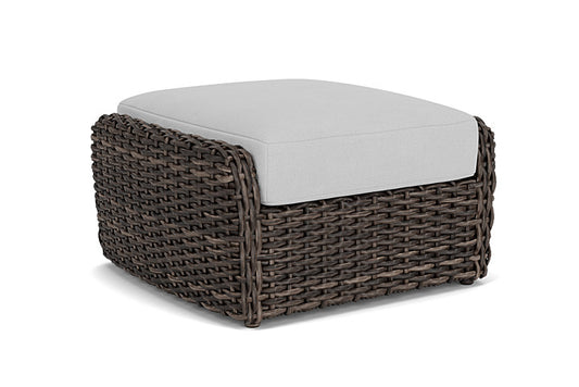 Lloyd Flanders - Largo Ottoman In Vintage Oak Finish With Sandberg Dove Fabric - 2410174282022 view 1