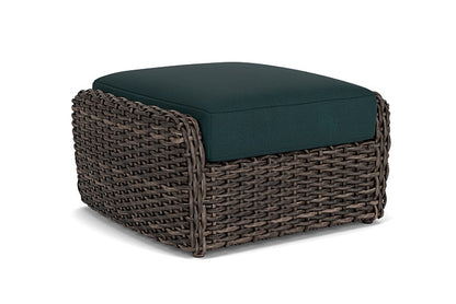 Lloyd Flanders - Largo Ottoman In Vintage Oak Finish With Sandberg Lagoon Fabric - 2410174282039 view 1