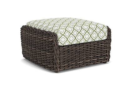 Lloyd Flanders - Largo Ottoman In Vintage Oak Finish With Savannah Green Fabric - 2410174282064 view 1