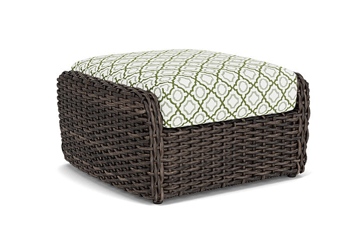 Lloyd Flanders - Largo Ottoman In Vintage Oak Finish With Savannah Green Fabric - 2410174282064 view 2