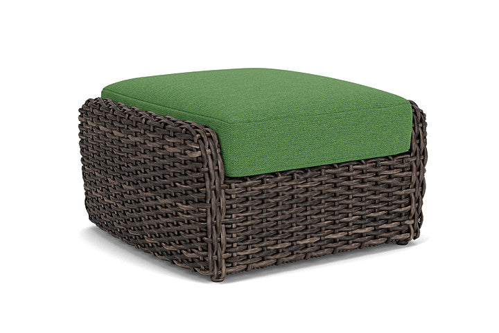 Lloyd Flanders - Largo Ottoman In Vintage Oak Finish With Seadog Botanical Fabric - 2410174282066 view 1