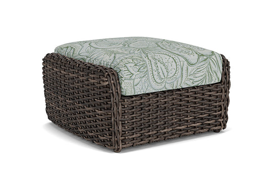 Lloyd Flanders - Largo Ottoman In Vintage Oak Finish With Sensibility Spring Fabric - 2410174282081 view 1