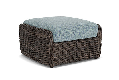 Lloyd Flanders - Largo Ottoman In Vintage Oak Finish With Serene Ocean Fabric - 2410174282032 view 2